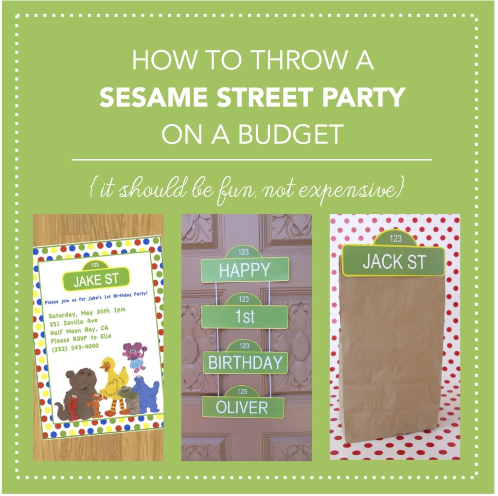 Below are a few suggestions that I’ve learned along the way for throwing a Sesame Street birthday party (or any party) on a budget.