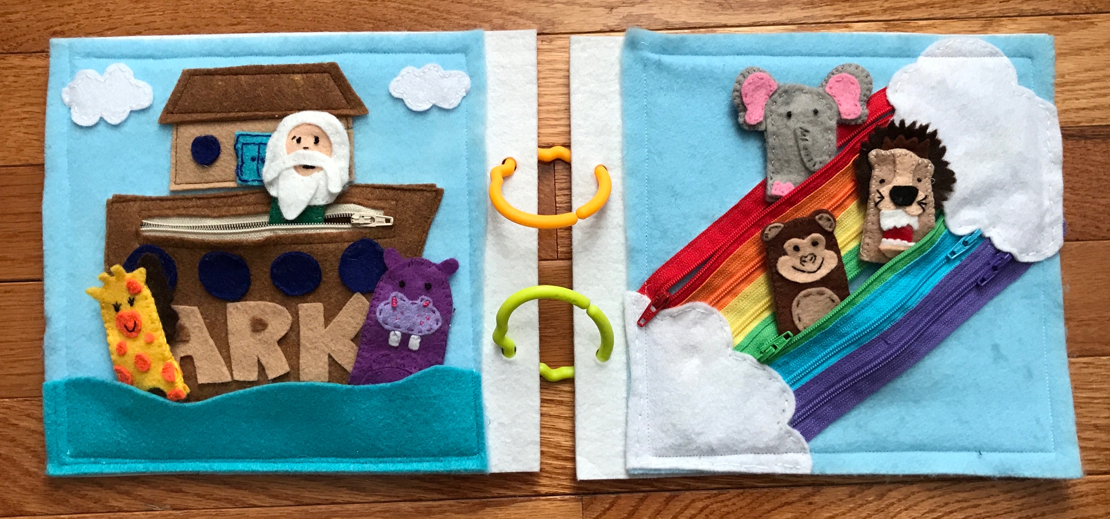 Toddler Quiet Book Ideas #toddleractivities #QuietBook #QuietBookIdeas #FunWithFelt #NoahsArk