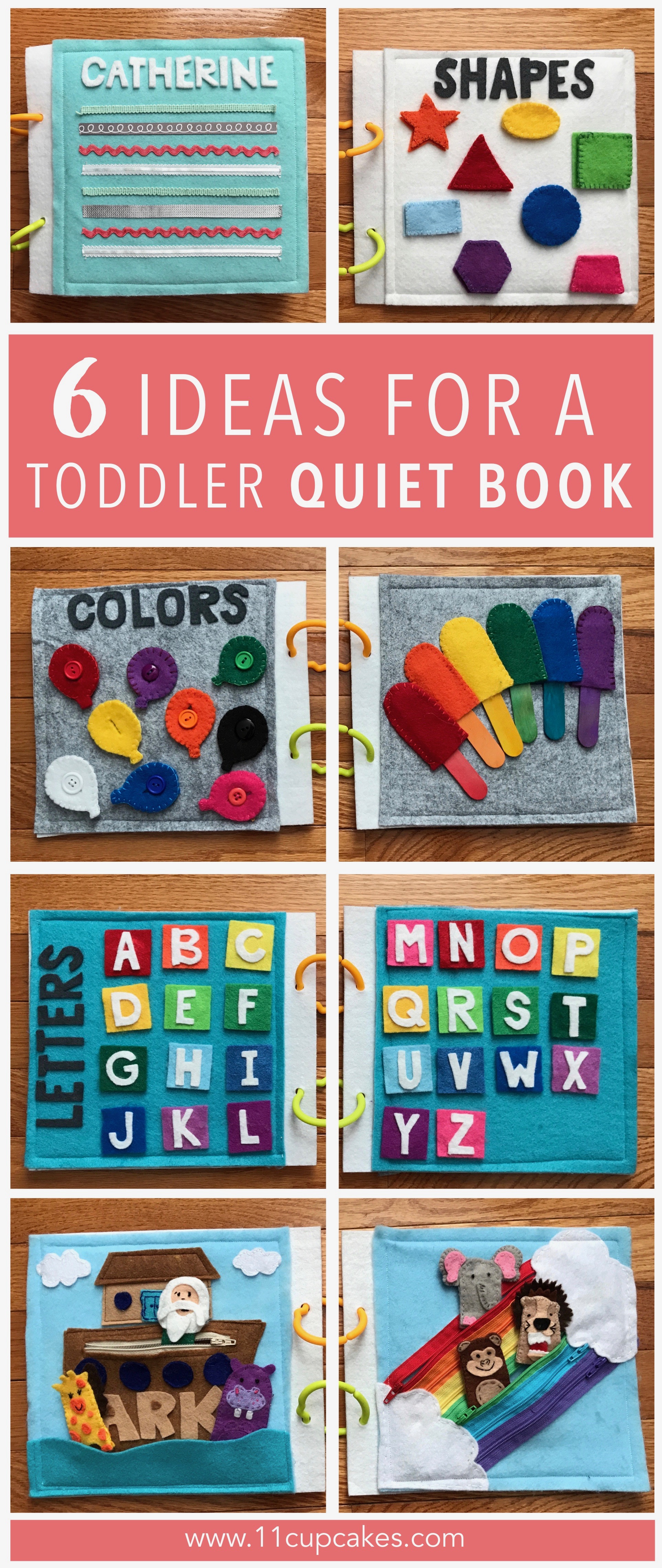 Toddler Quiet Book Ideas #toddleractivities #QuietBook #QuietBookIdeas #FunWithFelt