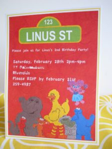 Sesame Street Party Invitation