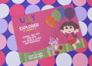 Dora the Explorer Invitation