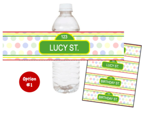 Sesame Street water bottle labels