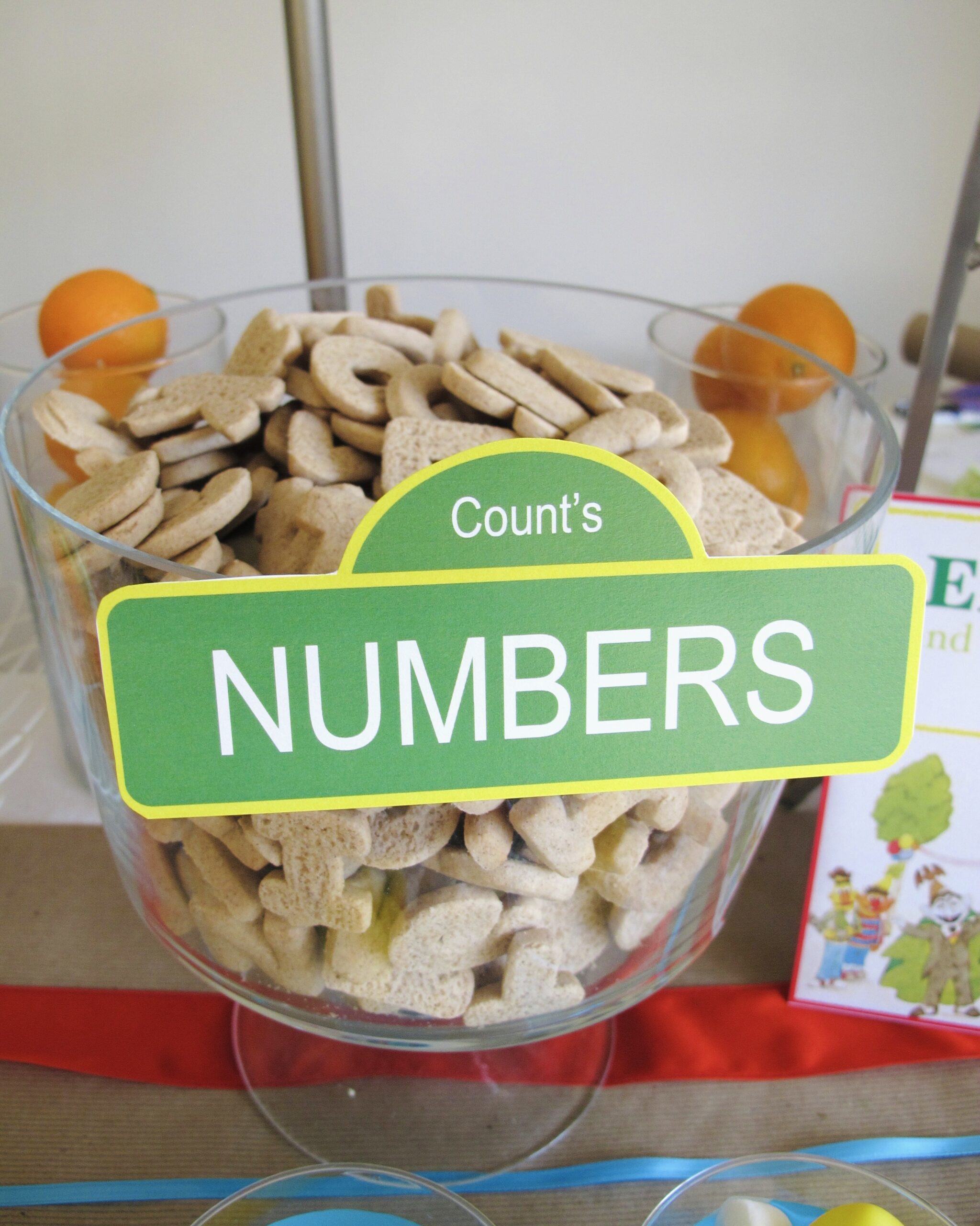 The Count’s Number Cookies made with number-shaped cookie cutters