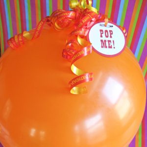 Balloon Pop gift wrap, unique gift wrap, graduation gift wrap