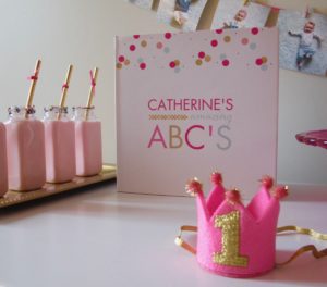 Personalized alphabet book, one year old ABC book